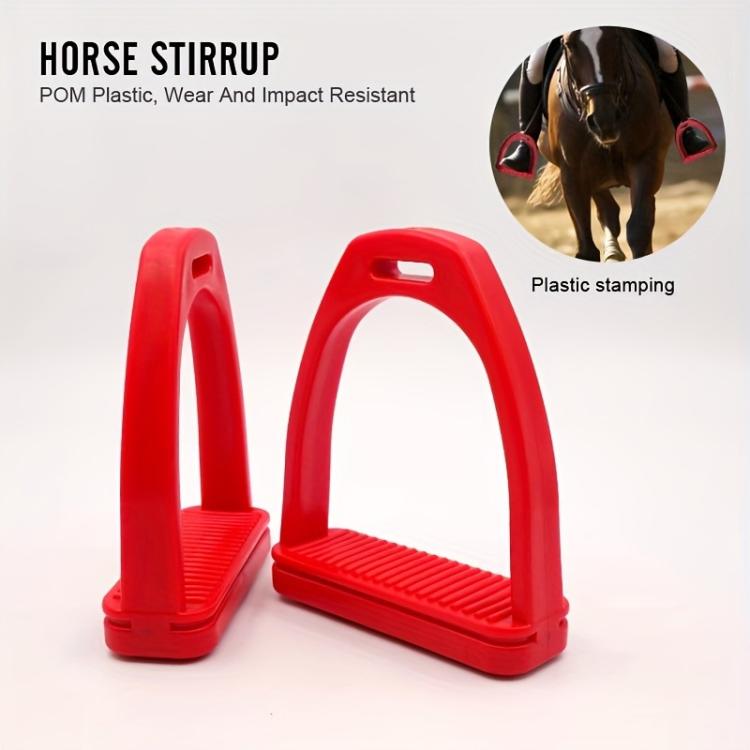 1pair High-strength Engineering Plastic Stirrup With Non-Slip Rubber Pads
