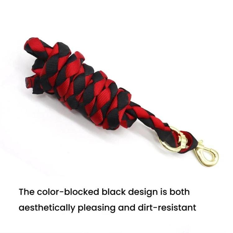 2.15m Woven Webbing Lead Rope Hand-Braided Horse Reins Horse Tether