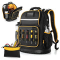 Oxford Cloth Tool Backpack With Rubber Base Multiple Pockets & 15.6-Inch Laptop Compartment