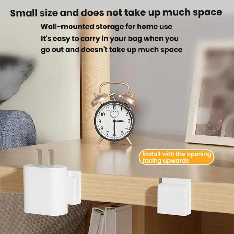 2pcs Charger Holder Phone Charging Cable Clip Plug Hook Organizer