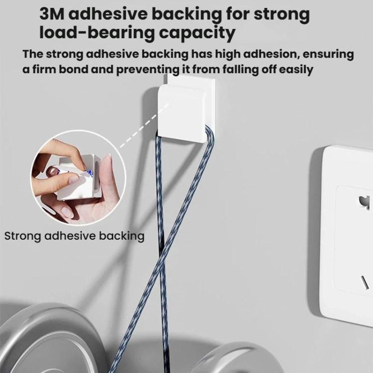 2pcs Charger Holder Phone Charging Cable Clip Plug Hook Organizer