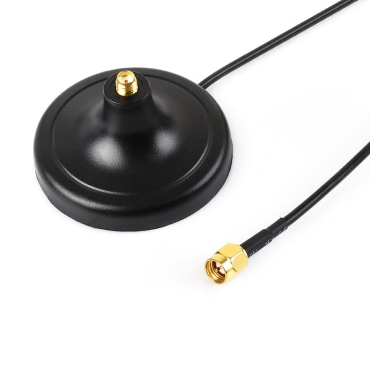 WAVESHARE SMA Antenna Suction Cup Magnetic Base 3-meter Coaxial Cable, Magnetic Base