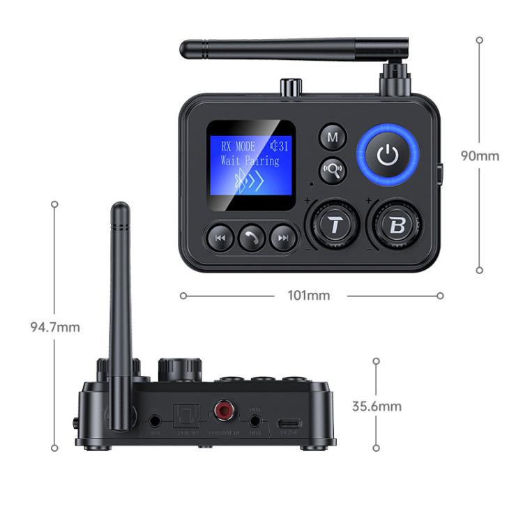 GT87 2 In 1 Bluetooth 5.4 Receiver & Transmitter RCA / AUX Wireless Audio Adapter, GT87