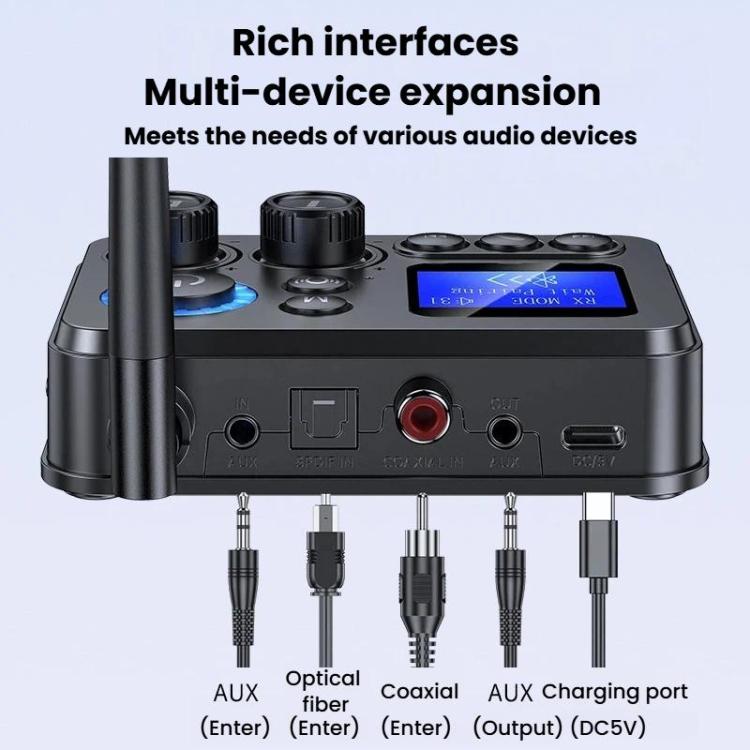 GT87 2 In 1 Bluetooth 5.4 Receiver & Transmitter RCA / AUX Wireless Audio Adapter, GT87