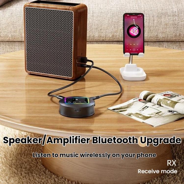 GT77 NFC Bluetooth Receiver & Transmitter With Ambient Light Car Audio Amplifier & Audio Converter, GT77