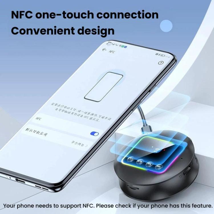 GT77 NFC Bluetooth Receiver & Transmitter With Ambient Light Car Audio Amplifier & Audio Converter, GT77