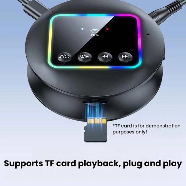 GT77 NFC Bluetooth Receiver & Transmitter With Ambient Light Car Audio Amplifier & Audio Converter, GT77