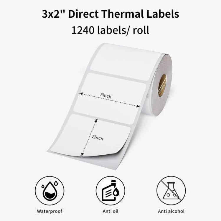 Phomemo 3 x 2 Inch Shipping Label Stickers for PM241-BT/PM246S/D520-BT Printer, White-1240Sheets, Y1-Yellow-500Sheets, Y2-Yellow-500Sheets, Z2-Brown-500Sheets (, PY1-Pink-500Sheets, PY2-Pink-500Sheets
