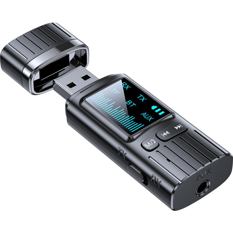 GT72 Bluetooth 5.4 Audio Adapter With Digital Display Portable Receiver & Transmitter, GT72