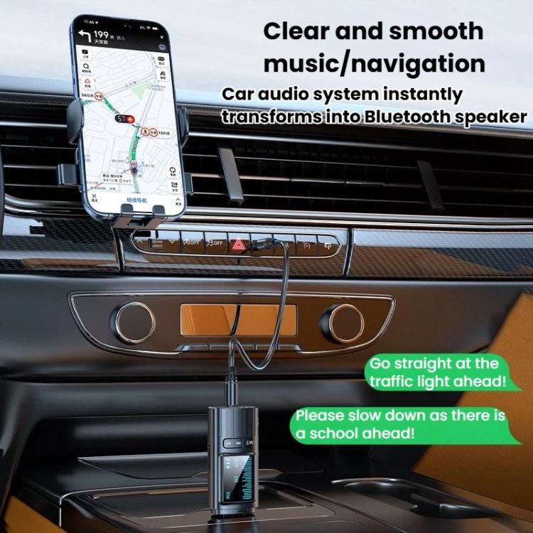 GT72 Bluetooth 5.4 Audio Adapter With Digital Display Portable Receiver & Transmitter, GT72
