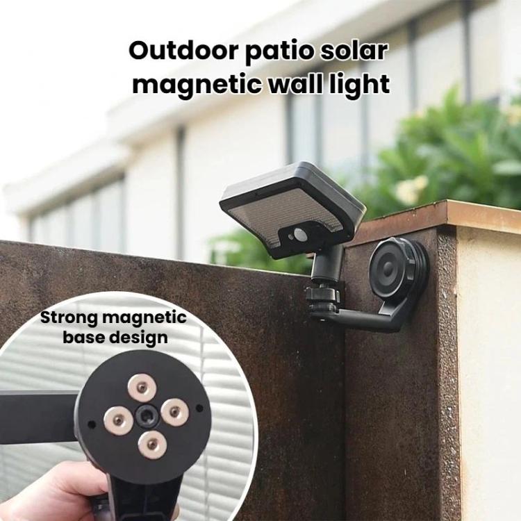 Solar Outdoor Courtyard String Lights With Motion Sensor Home Use Smart Magnetic Wall Lamp, White Light, Warm Light