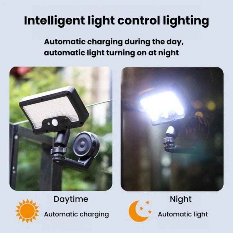 Solar Outdoor Courtyard String Lights With Motion Sensor Home Use Smart Magnetic Wall Lamp, White Light, Warm Light