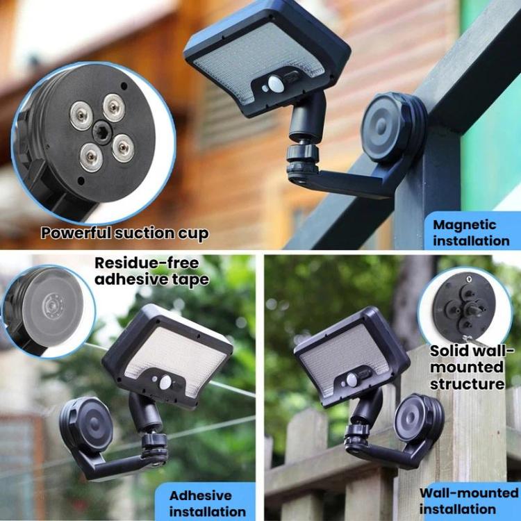 Solar Outdoor Courtyard String Lights With Motion Sensor Home Use Smart Magnetic Wall Lamp, White Light, Warm Light