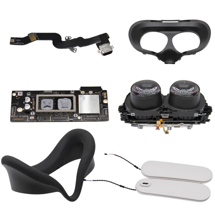 For Meta Quest 3S Repair Parts, Tail Plug Headphone Jack Flex Cable, Right Speaker, Left Speaker, Main Board 128GB, LCD Assembly with Fresnel Lens, Internal Face Shell, Face Cover
