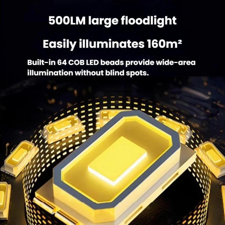 WUSHANG WS-HD52 Portable Foldable Solar String Light With Battery Indicator Multi-Level Dimmable Camping Lantern