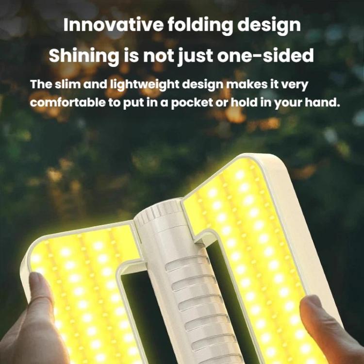 WUSHANG WS-HD52 Portable Foldable Solar String Light With Battery Indicator Multi-Level Dimmable Camping Lantern