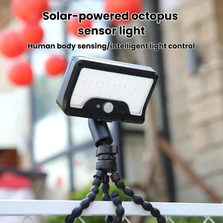 Octopus Style Solar Motion Sensor Waterproof Light Outdoor Smart Courtyard Light, White Light Black, Warm Light Black, White Light White, Warm Light Wight, Three-Color Light White, Three-Color Light Black