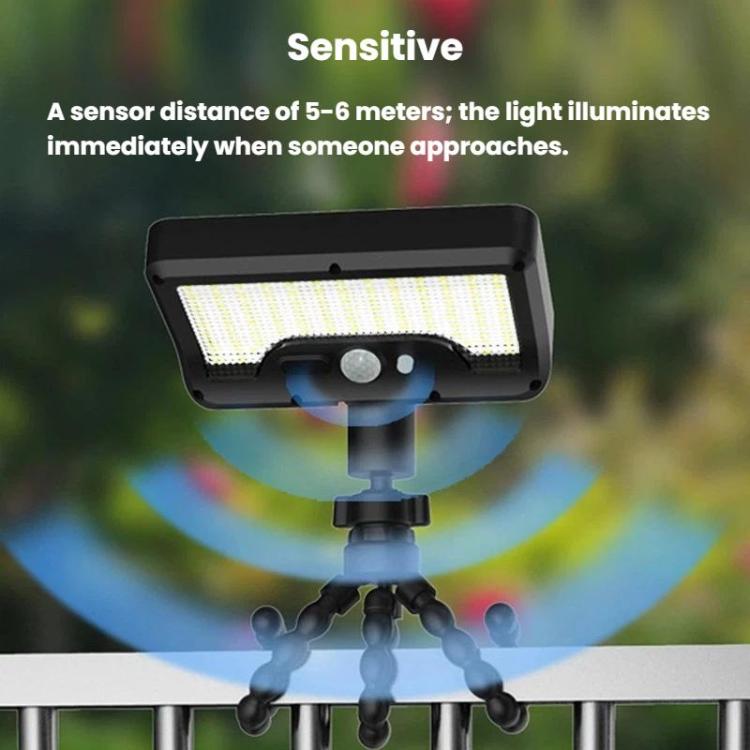 Octopus Style Solar Motion Sensor Waterproof Light Outdoor Smart Courtyard Light, White Light Black, Warm Light Black, White Light White, Warm Light Wight, Three-Color Light White, Three-Color Light Black