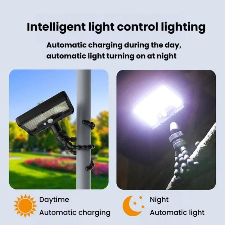 Octopus Style Solar Motion Sensor Waterproof Light Outdoor Smart Courtyard Light, White Light Black, Warm Light Black, White Light White, Warm Light Wight, Three-Color Light White, Three-Color Light Black