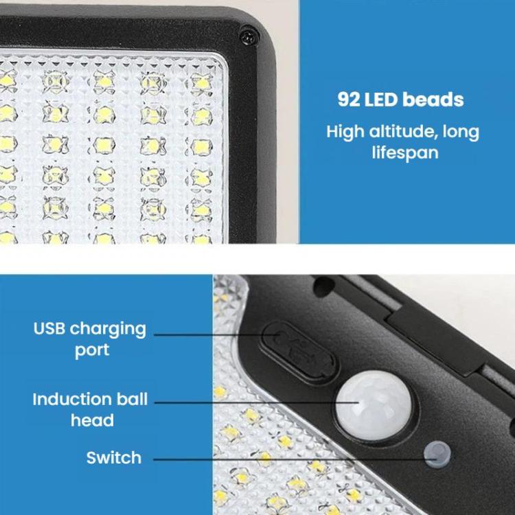 Octopus Style Solar Motion Sensor Waterproof Light Outdoor Smart Courtyard Light, White Light Black, Warm Light Black, White Light White, Warm Light Wight, Three-Color Light White, Three-Color Light Black