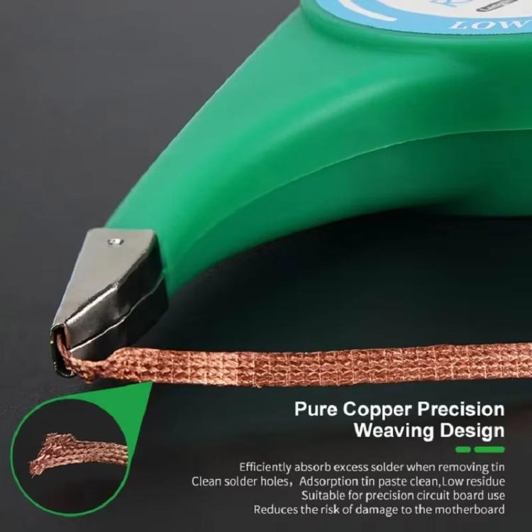 Powerful Solder Removal Tape Low Residue No-Clean Solder Removal Tape for Repair and Soldering, RELIFE 1.5mm x 2m, RELIFE 2mm x 2m, RELIFE 2.5mm x 2m, RELIFE 3mm x 2m, RELIFE 3.5mm x 2m