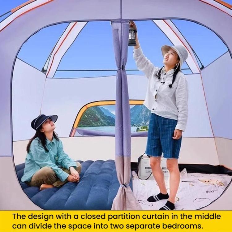 GRASS FUN Portable Folding Sun & Rain Shelter Tent 2 Bedroom 1 Living Room Outdoor Camping Tent, For 4-6 People, For 5-8 People