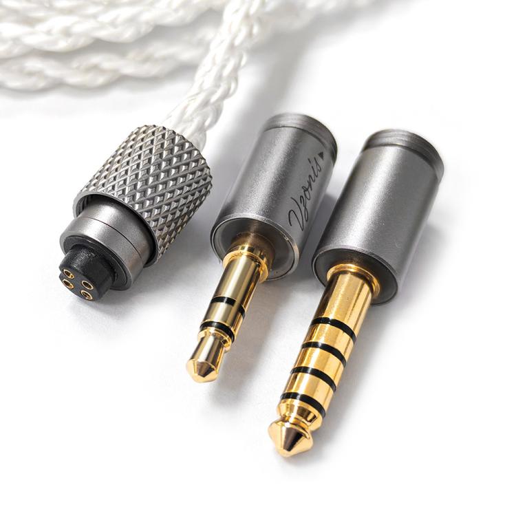 Upgraded Dual-Pin Headphone Cable With Single-Crystal Copper, Length: 1.2m, 3.5mm+4.4mm, 3.5mm+4.4mm+Type-C
