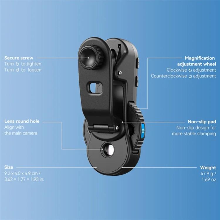 APEXEL TriScope 40X-80X-120X Phone Microscope with Dual-Temperature LED & UV Lighting, APL-MS3L