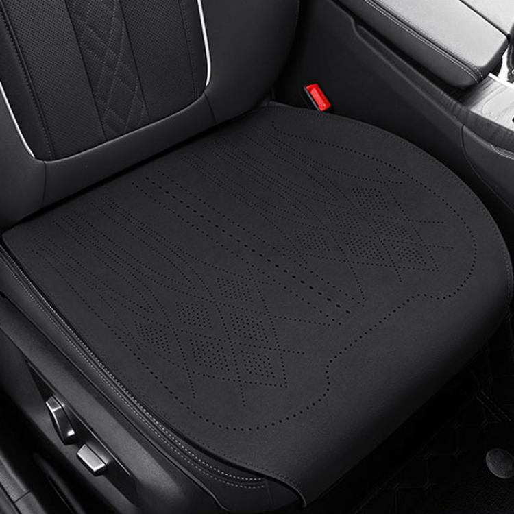 ZD25A Universal Suede Car Seat Cushion Summer Breathable Double-Sided Seat Pad, Front Row Black, Front Row Orange, Front Row Grey, Back Row Black, Back Row Orange, Back Row Grey