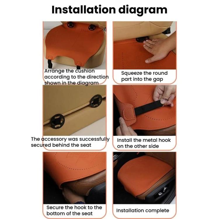 ZD25A Universal Suede Car Seat Cushion Summer Breathable Double-Sided Seat Pad, Front Row Black, Front Row Orange, Front Row Grey, Back Row Black, Back Row Orange, Back Row Grey