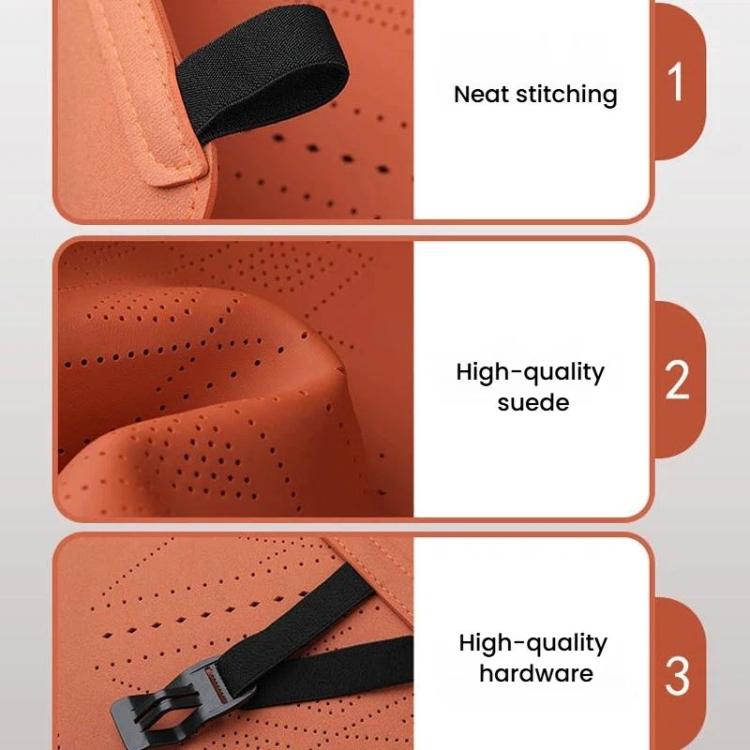 ZD25A Universal Suede Car Seat Cushion Summer Breathable Double-Sided Seat Pad, Front Row Black, Front Row Orange, Front Row Grey, Back Row Black, Back Row Orange, Back Row Grey