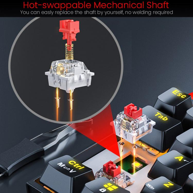 iMICE GK-170 Type-C 1.5m Wired Hot-Swappable 68-Key RGB Mechanical Keyboard, GK-170