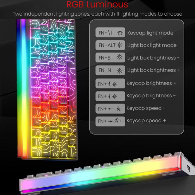 iMICE GK-170 Type-C 1.5m Wired Hot-Swappable 68-Key RGB Mechanical Keyboard, GK-170