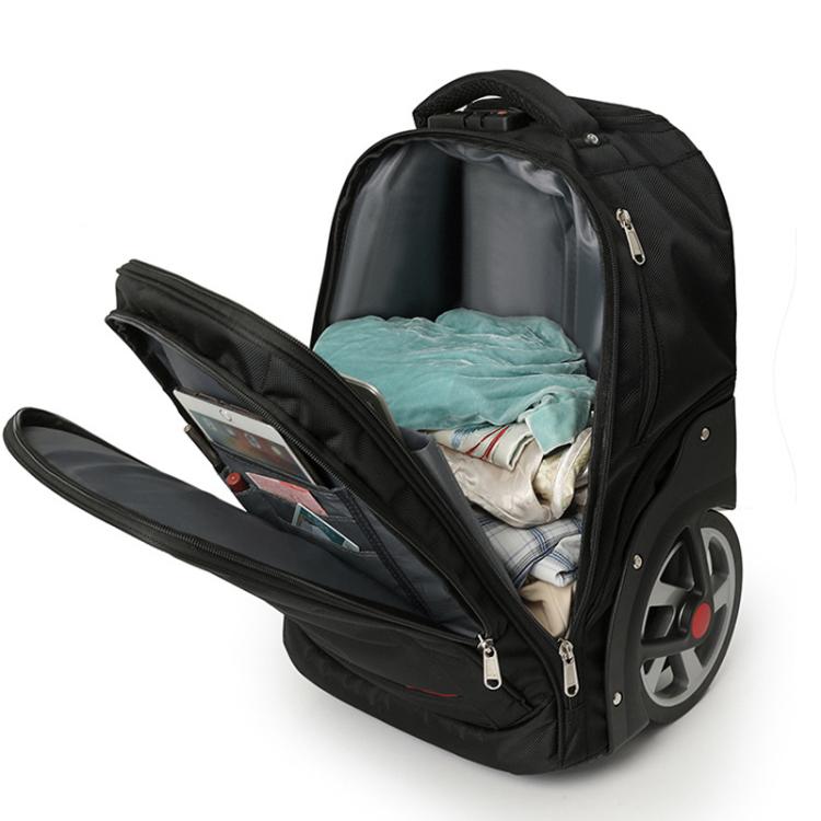 20 Inch Carry-On Trolley Backpack Large Capacity Waterproof Oxford Travel Duffle Bag With Wheels & TSA Lock