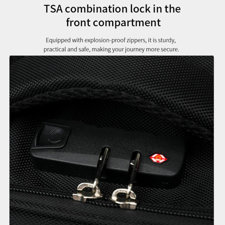 20 Inch Carry-On Trolley Backpack Large Capacity Waterproof Oxford Travel Duffle Bag With Wheels & TSA Lock