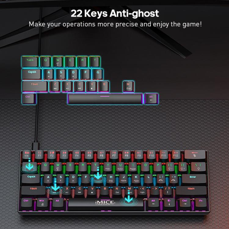 iMICE MK-X30 RGB Lighting Customizable 1.5m Wired Mechanical Gaming Keyboard Mouse Set