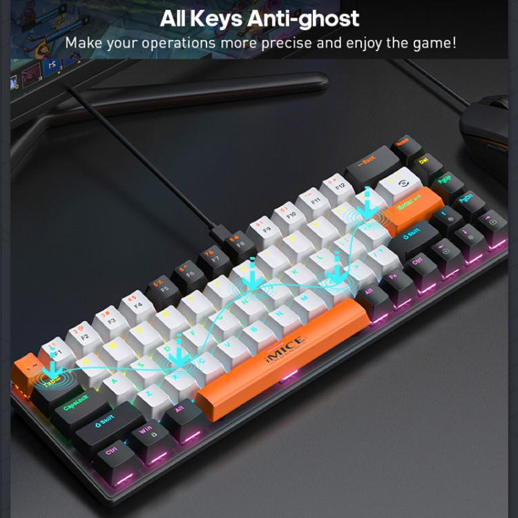 iMICE MK-X20 Adjustable RGB Lighting Wired Mechanical Gaming Keyboard Mouse