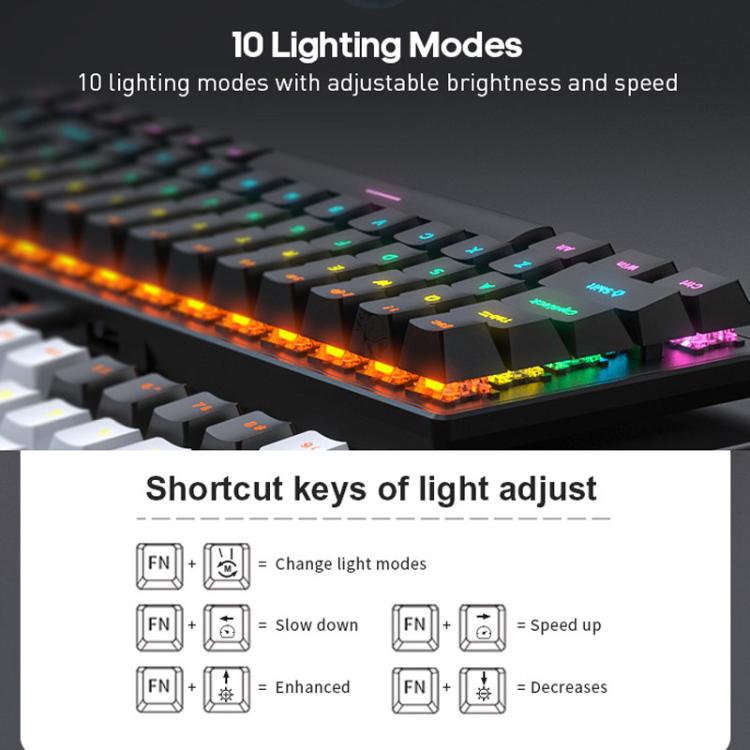 iMICE MK-X20 Adjustable RGB Lighting Wired Mechanical Gaming Keyboard Mouse