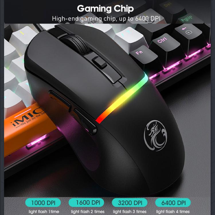 iMICE MK-X20 Adjustable RGB Lighting Wired Mechanical Gaming Keyboard Mouse