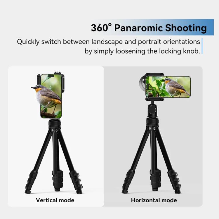 APEXEL TeleCular 50x Telephoto Lens Kit for Smartphone with 360-degree Ball Head Tripod & Internal Focus, APL-T50X