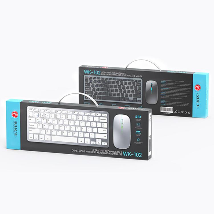 iMICE WK-102 Type-C Rechargeable Dual-Mode Wireless Keyboard and Mouse Set