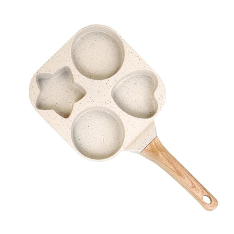 Household Non-Stick 4-Hole Frying Pan Egg & Burger Maker Pan