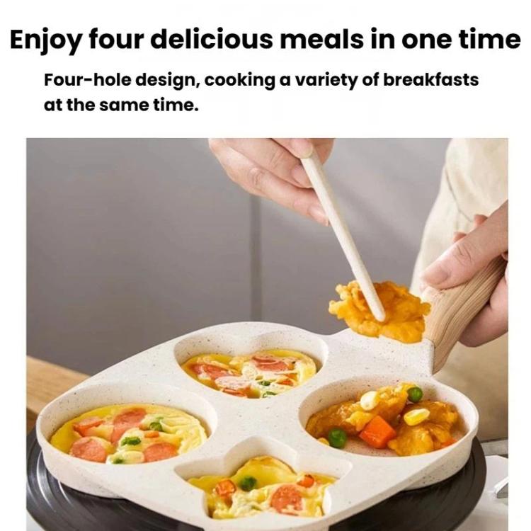 Household Non-Stick 4-Hole Frying Pan Egg & Burger Maker Pan