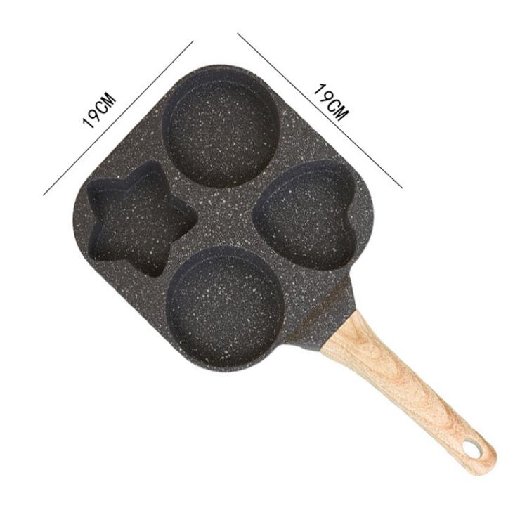 Household Non-Stick 4-Hole Frying Pan Egg & Burger Maker Pan
