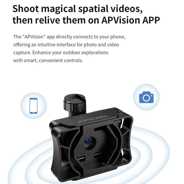 APEXEL WiFi 2MP Digital Eyepiece APP Control For Microscopes, Monocular/Binocular Telescopes