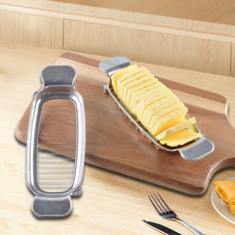 LsCook Die-Cast Aluminum Stainless Steel Cheese Slicer Butter Foie Gras Slicer, Non-stick, Polished, 430