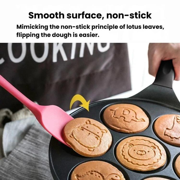 7-Cup Non-Stick Breakfast Burger Pan Household Flat Bottom Egg Frying Pan, Smooth Finish Gas, Waffle Gas, Smooth Finish General, Waffle General