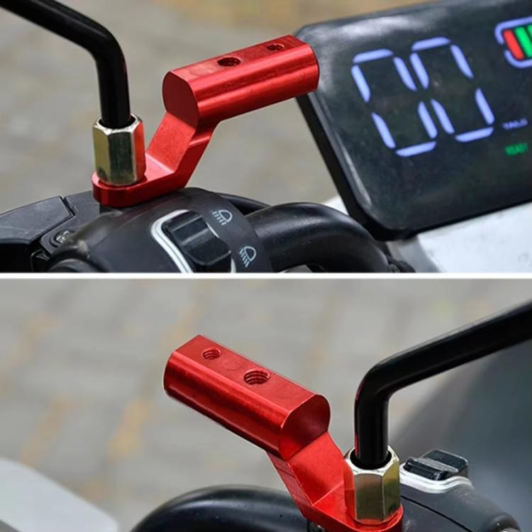 Universal Motorcycle Mirror Extension Arm Aluminum Alloy Handlebar Mount Adapter for Phone Holder, GPS, Action Cam