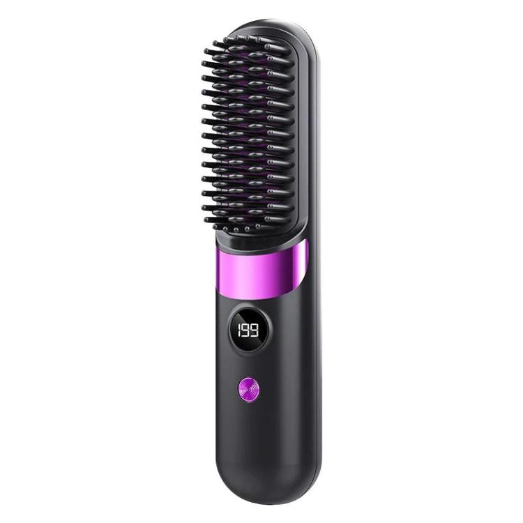 Portable Wireless Digital Display Hair Straightening Brush Negative Ion Hair Care Cordless Styling Comb