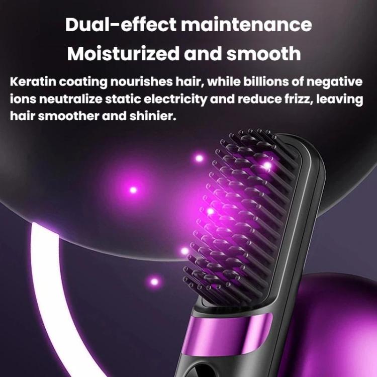 Portable Wireless Digital Display Hair Straightening Brush Negative Ion Hair Care Cordless Styling Comb